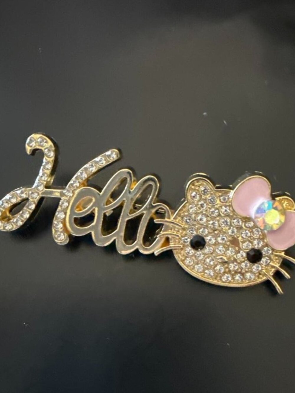 Hello Kitty rhinestone brooch
